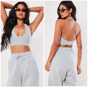 ✨2/$30 NWT Missguided Gray Ribbed Bralette